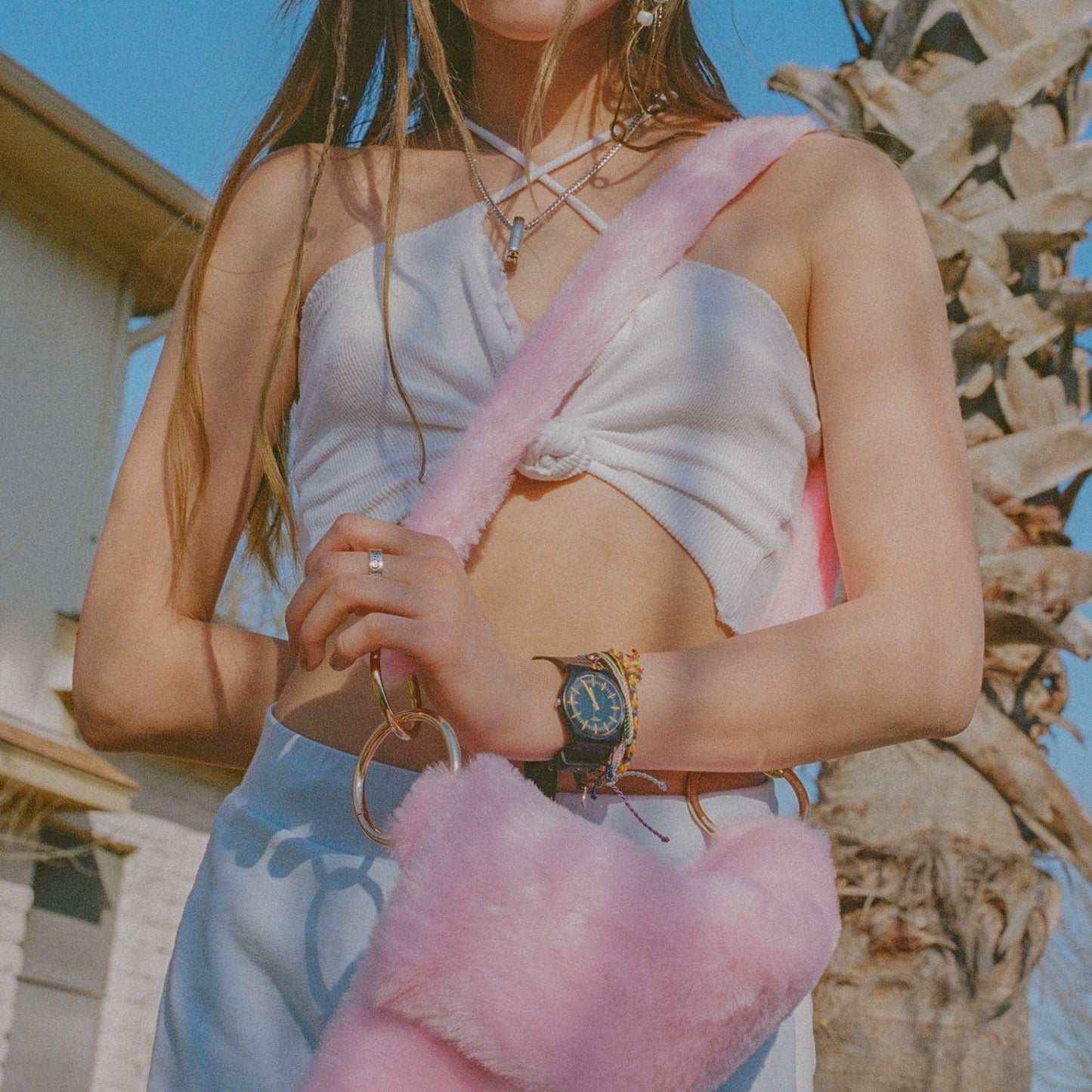 pink fairy messenger bag