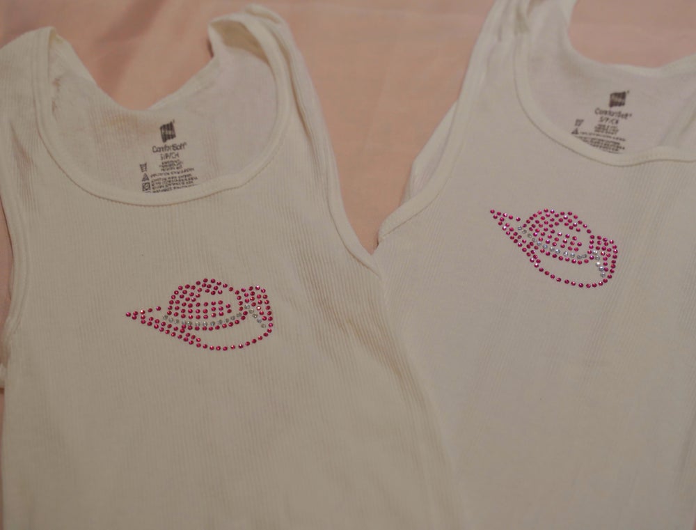 cowgirl hat rhinestone tank