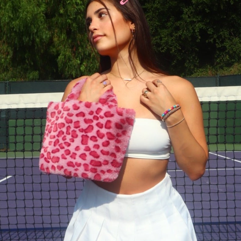 pink cheetah cowgirl clutch