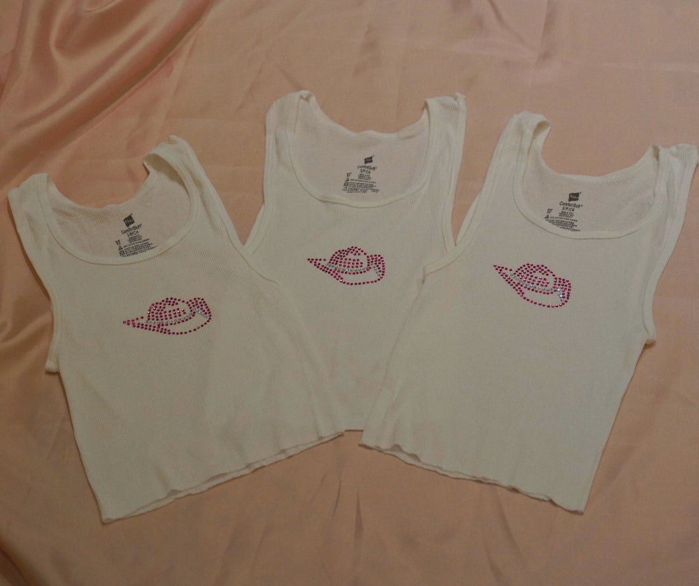 cowgirl hat rhinestone tank