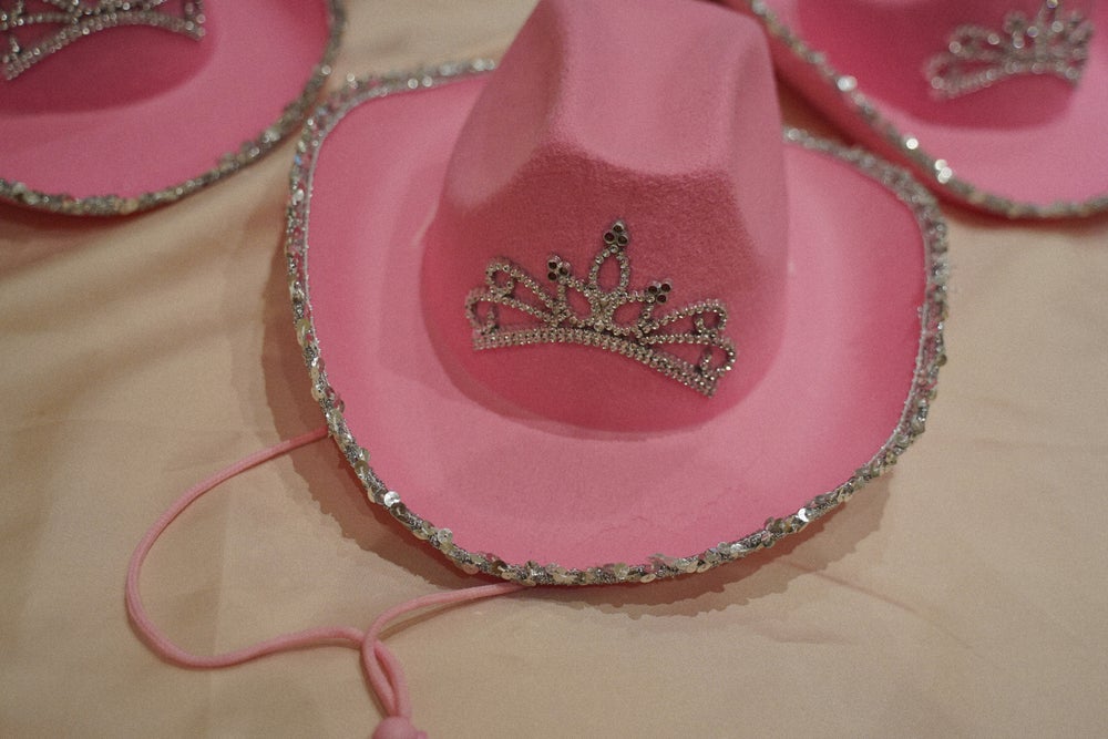 Pink Cowgirl Hat With Tiara - It Lights Up! - Cowgirl Clutch