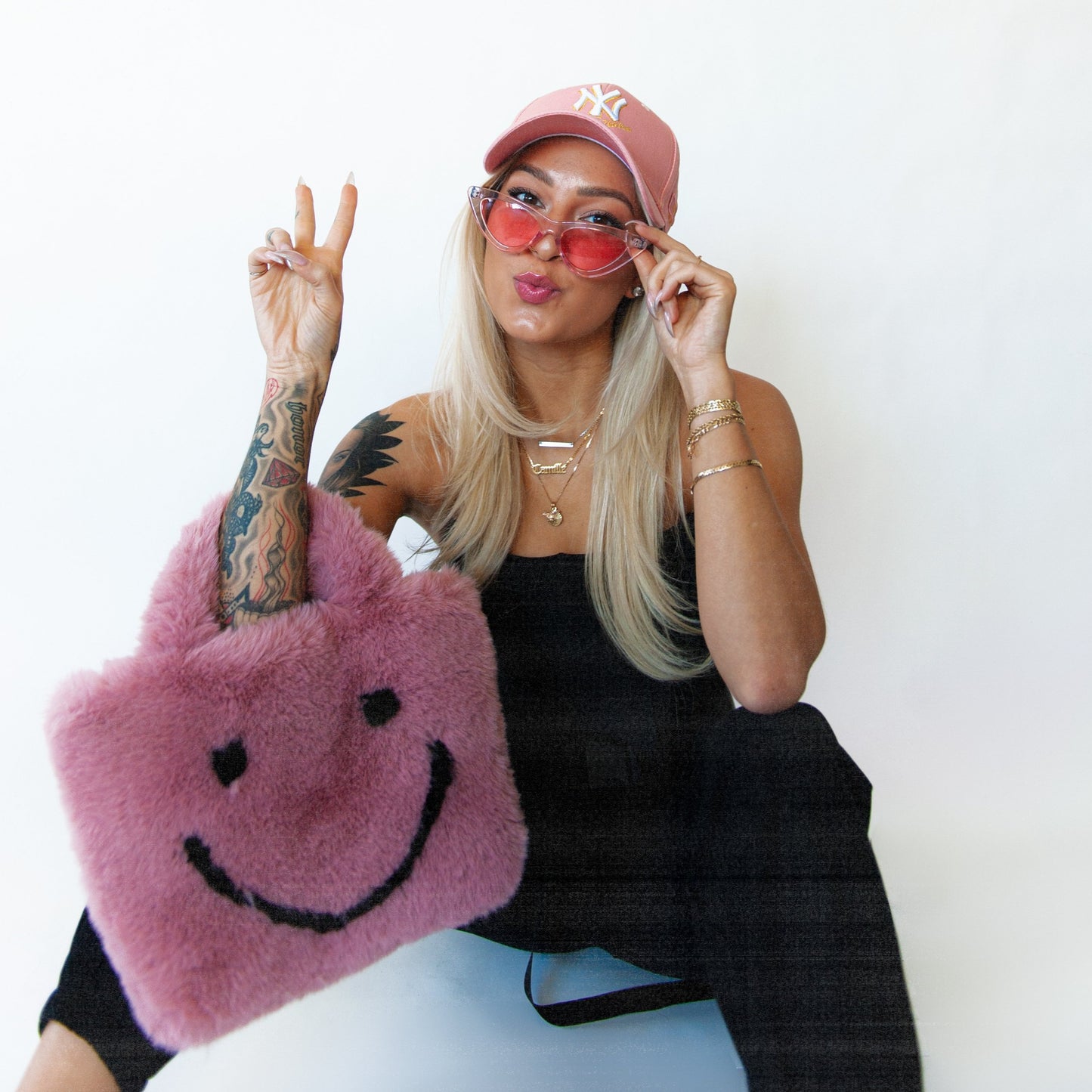 rose smiley cowgirl clutch