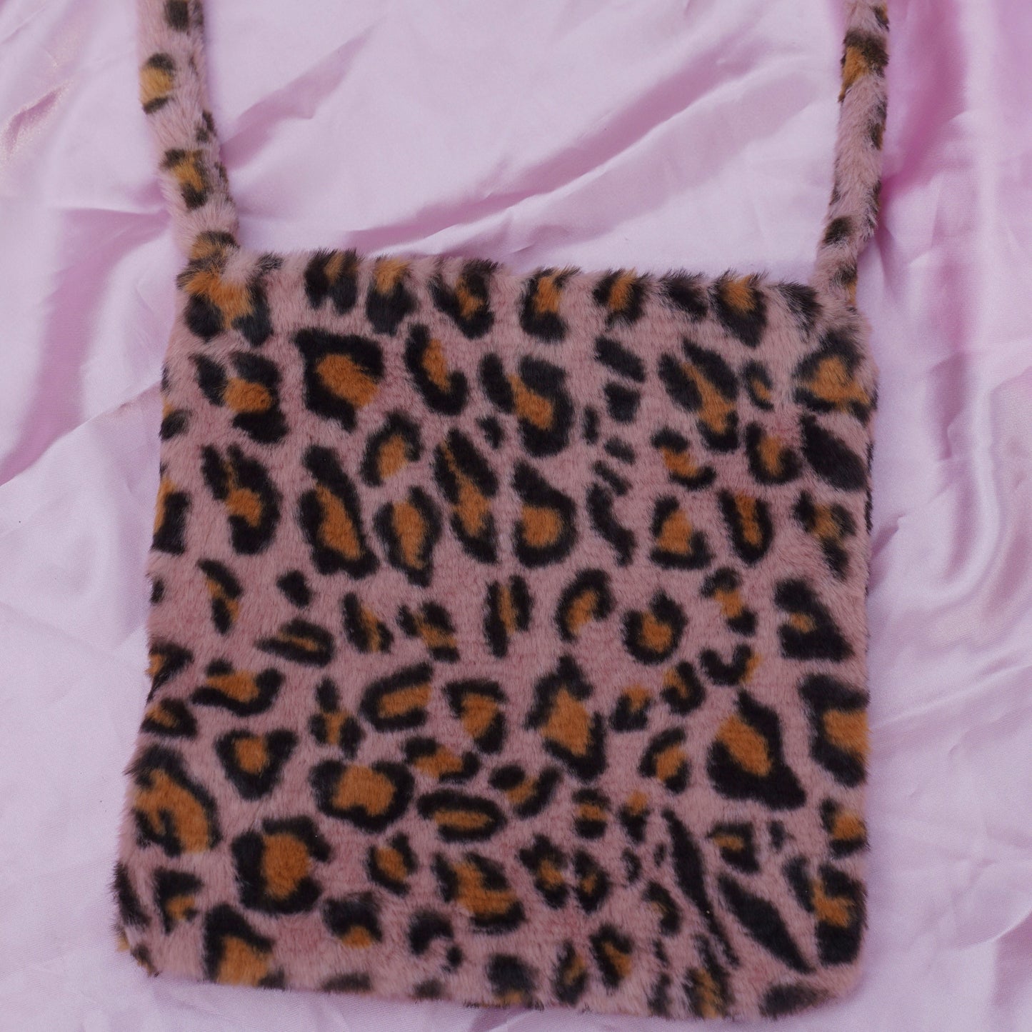 pink jaguar fur tote