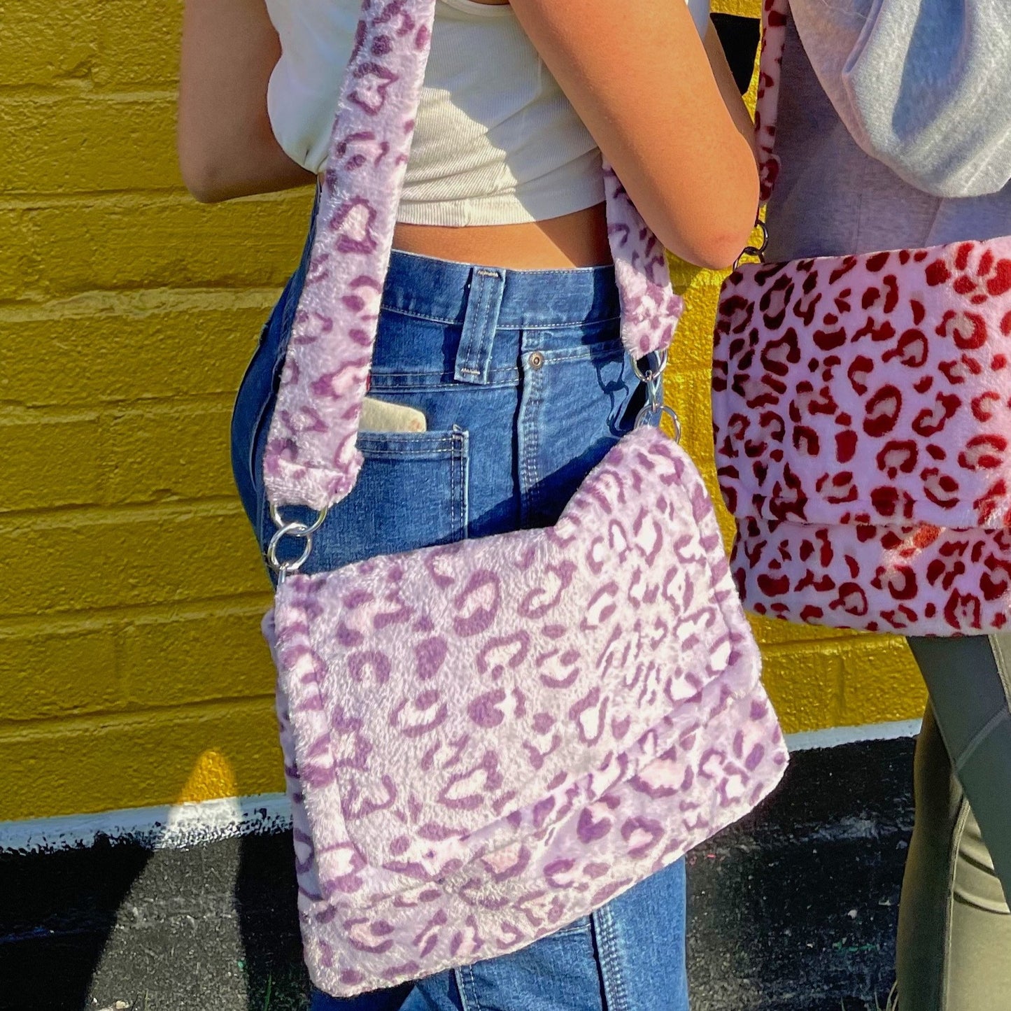 violet messenger bag