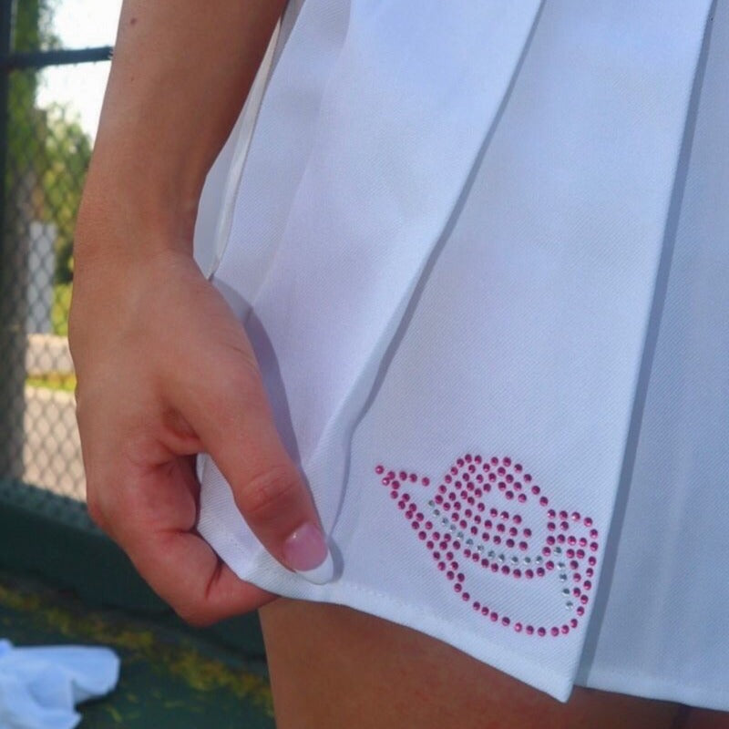 cowgirl hat rhinestone tennis skirt