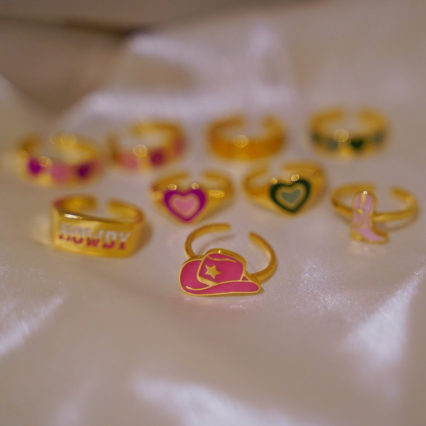“Howdy” Gold Ring
