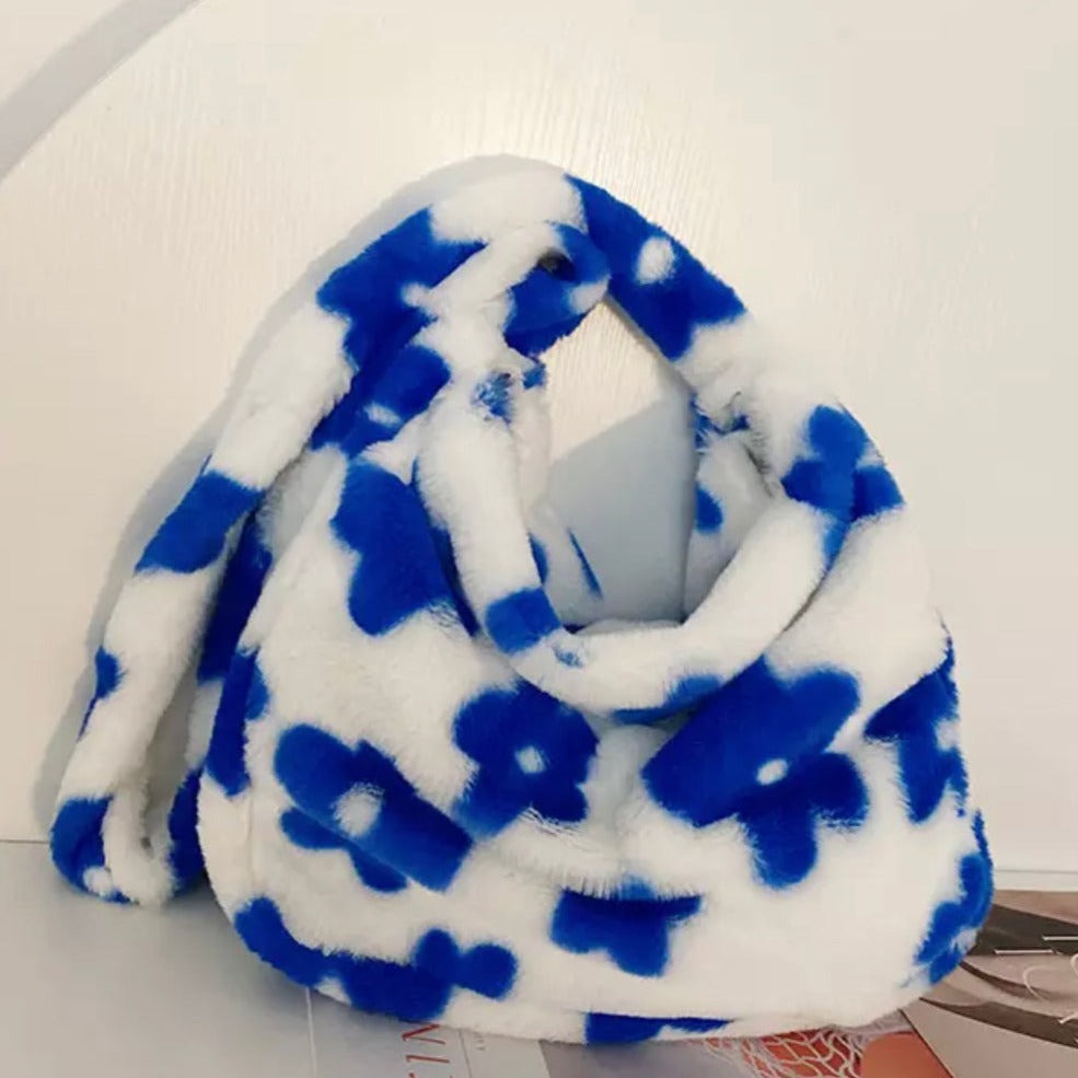 blue daisy messenger bag