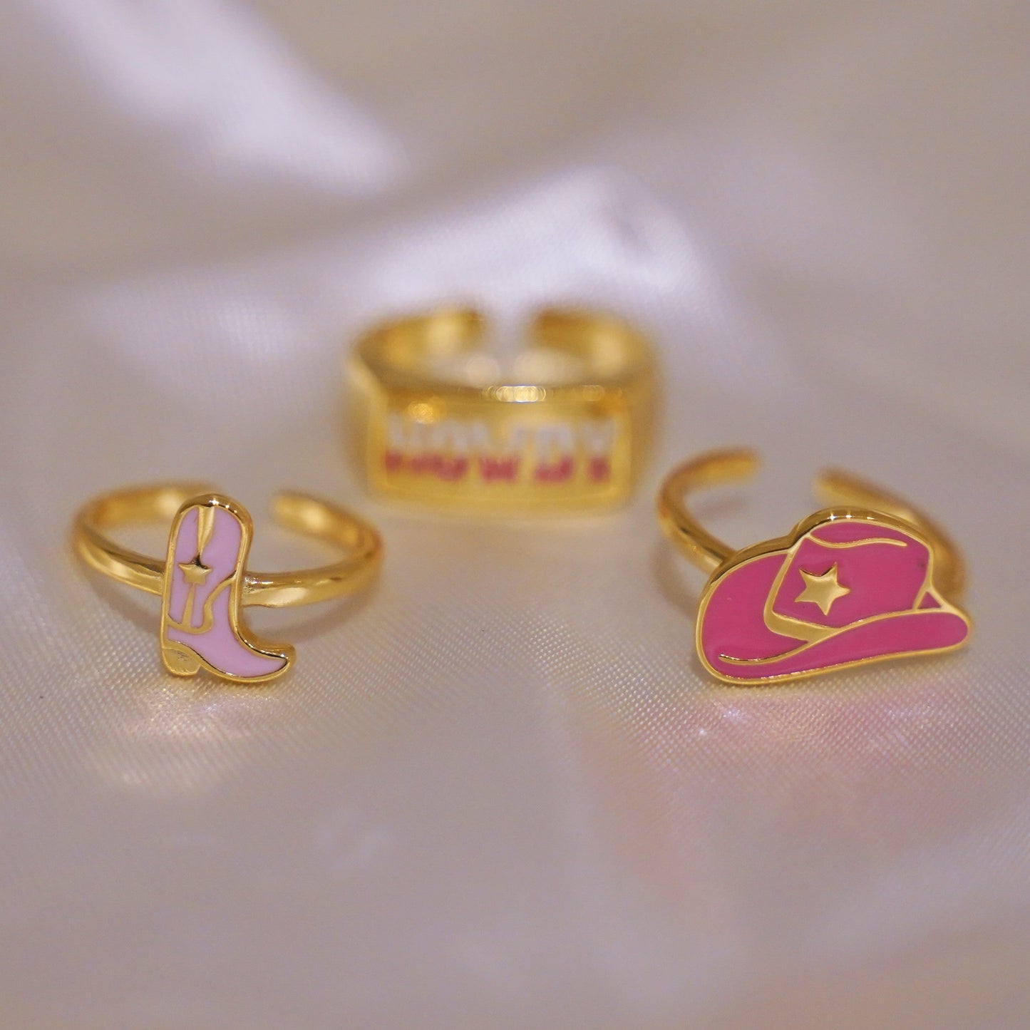 “Howdy” Gold Ring