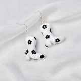 daisy cowgirl boot earrings (set of two earrings)
