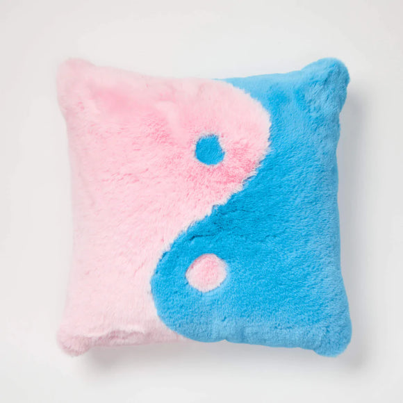 Dormify Frost Yin Yang Plush Square Pillow Cover