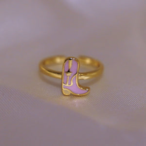 cowgirl boot gold ring